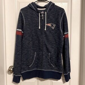 EUC Woman’s Zip Up Hooded Patriots Sweatshirt